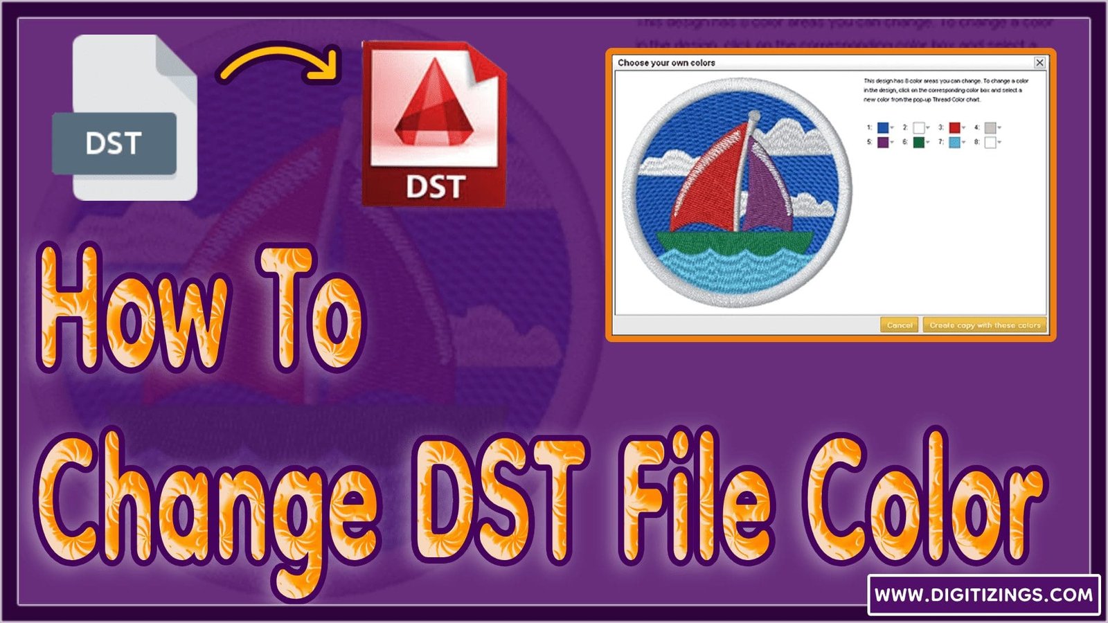 how to change dst file color