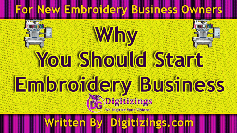 why you should start an embroidery business
