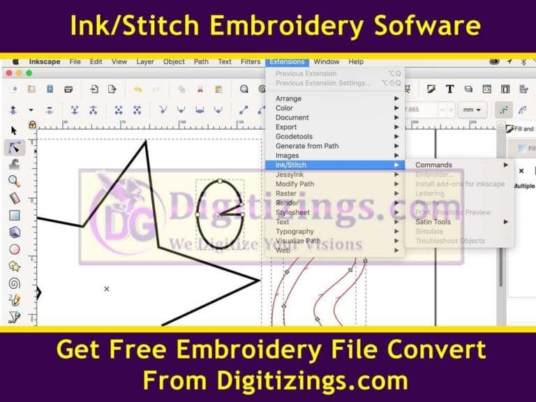 new ink/stitch embroidery software