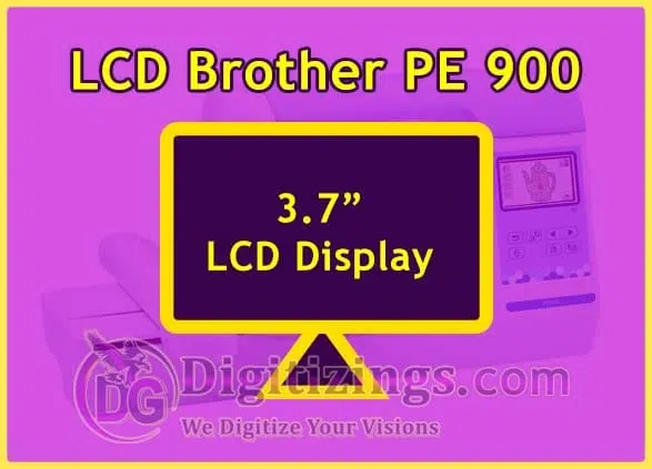 3.7” lcd display pe 900 embroidery machine