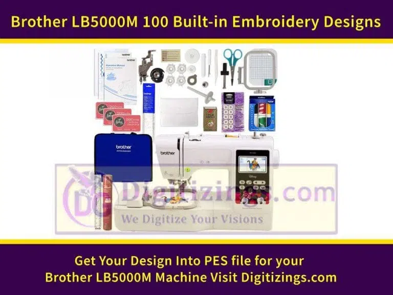 100 built-in embroidery designs