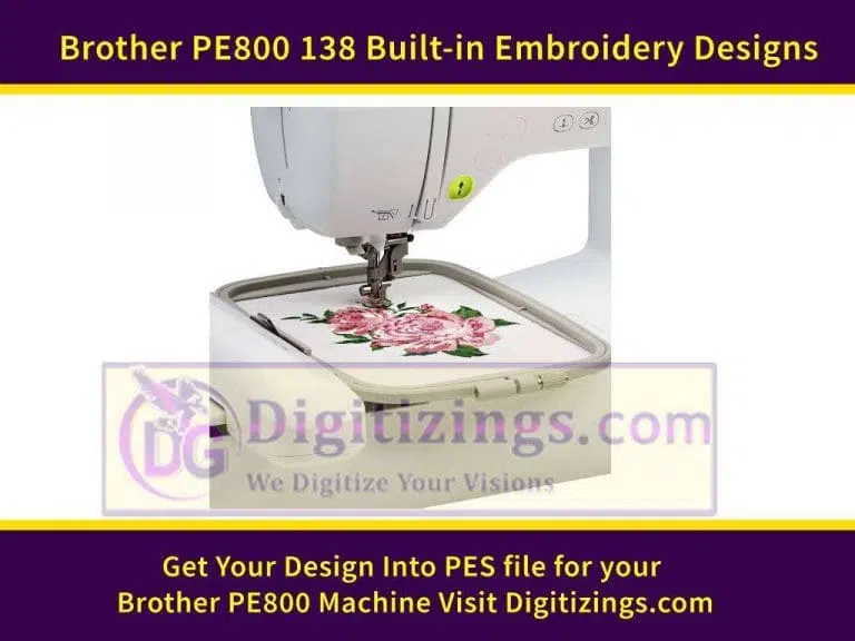 brother pe800 138 built-in embroidery designs​