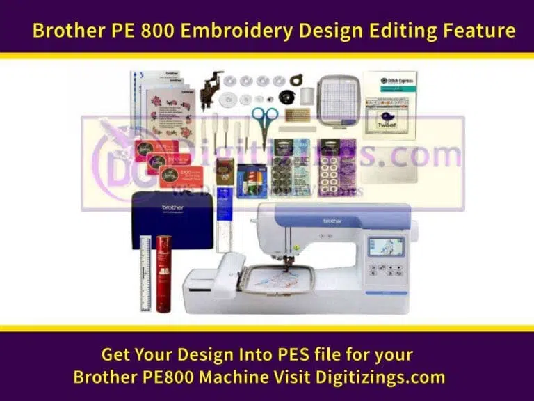 pe 800 embroidery design editing feature​