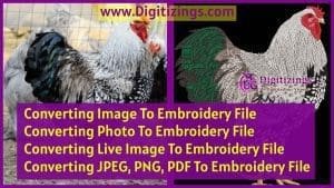 converting an image to embroidery file format for free and paid