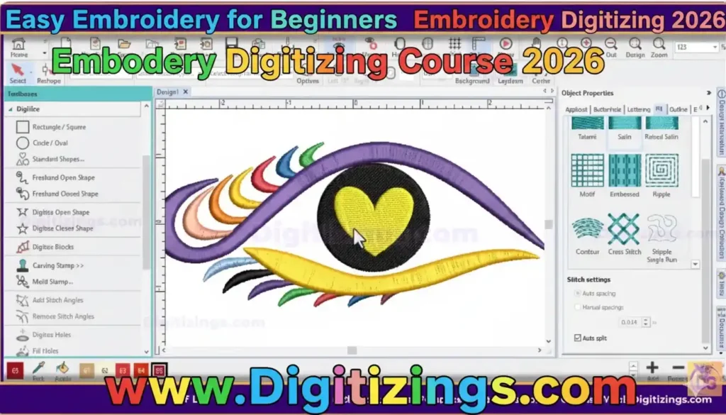 Videos 25 easy embroidery digitizing for beginners embroidery digitizing course 2026