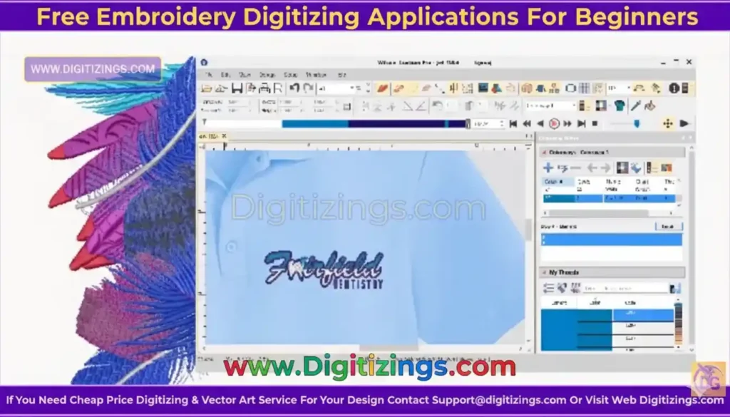 free embroidery digitizing applications for beginners