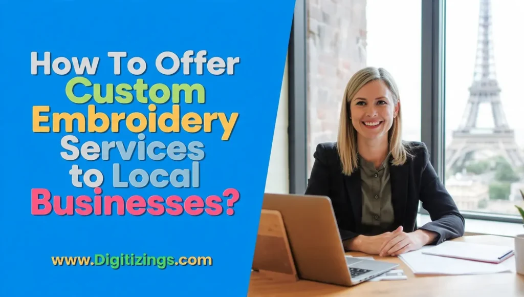 how to offer custom embroidery services to local businesses