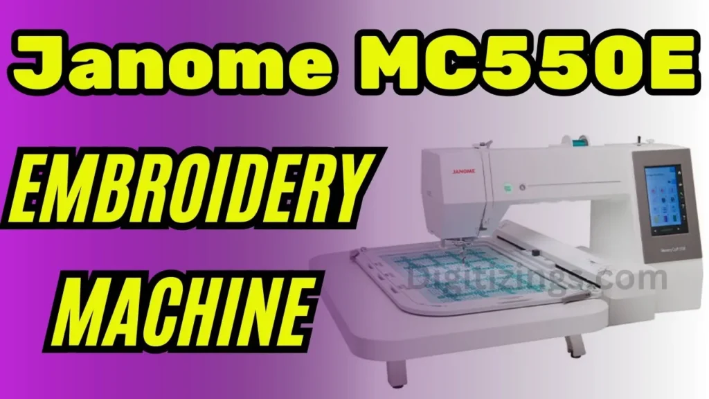 janome mc550e embroidery machine review features & price