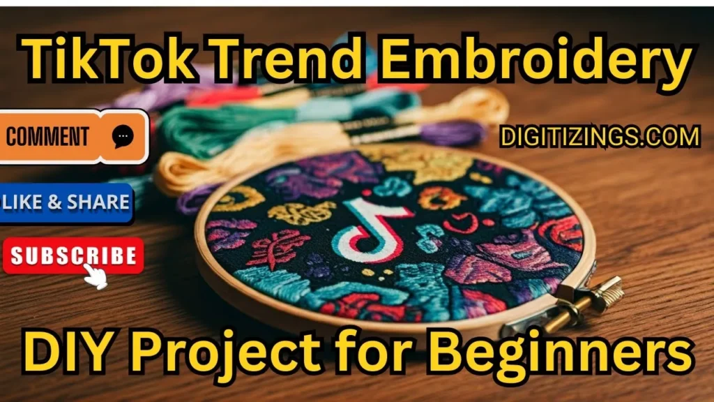 tiktok trend embroidery diy project for beginners