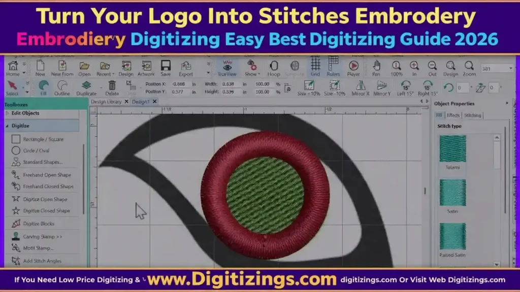 turn logo into stitches embroidery digitizing made easy best digitizing guide 2026