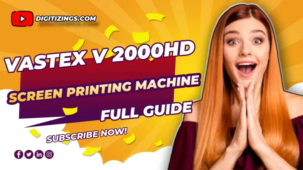 Videos 33 vastex v 2000hd screen printing machine full guide