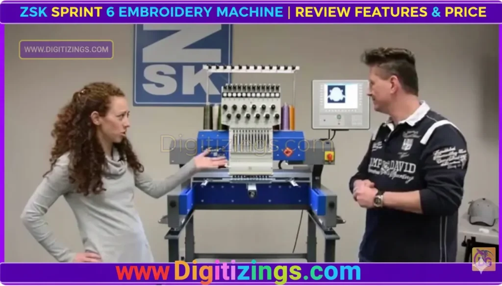 zsk sprint 6 embroidery machine review features & price