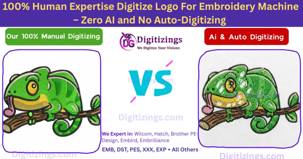 100% human expertise digitize logo for embroidery machine – zero ai and no auto-digitizing