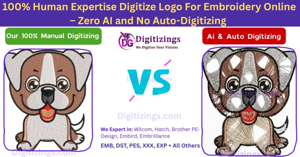 100% human expertise digitize logo for embroidery online – zero ai and no auto-digitizing