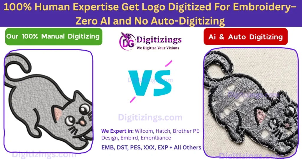 100% human expertise get logo digitized for embroidery– zero ai and no auto-digitizing
