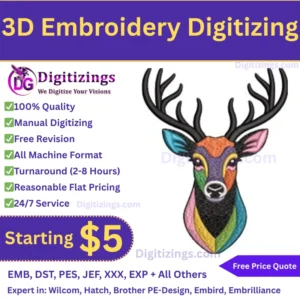 3D Embroidery Digitizing