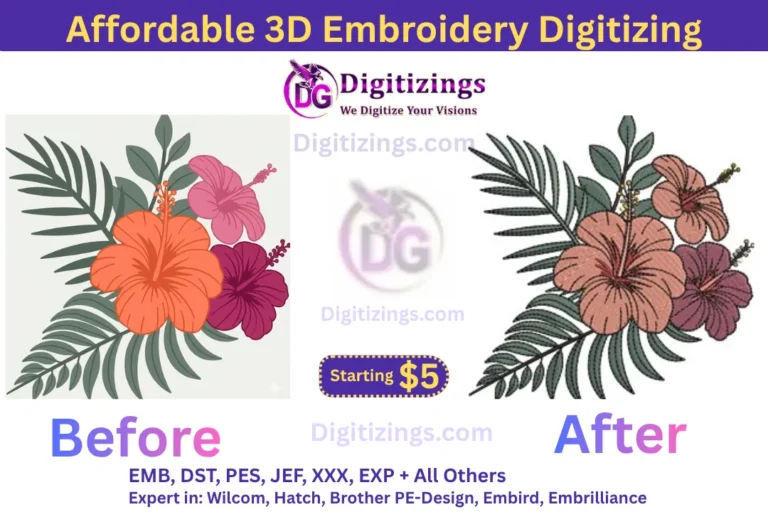 affordable 3d embroidery digitizing