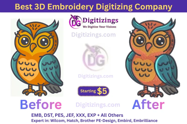 best 3d embroidery digitizing company