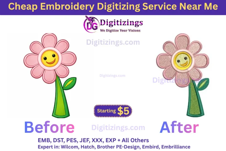 cheap embroidery digitizing service near me