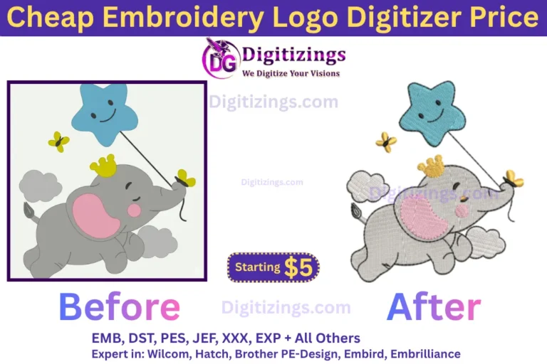 cheap embroidery logo digitizer price
