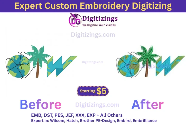 expert custom embroidery digitizing