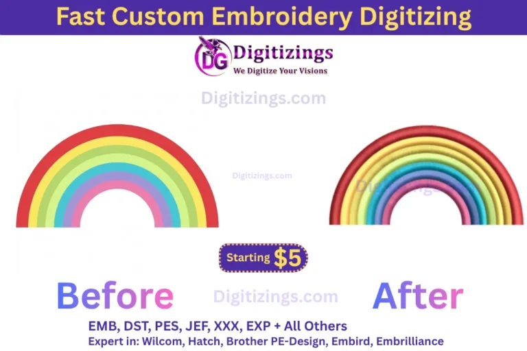 fast custom embroidery digitizing