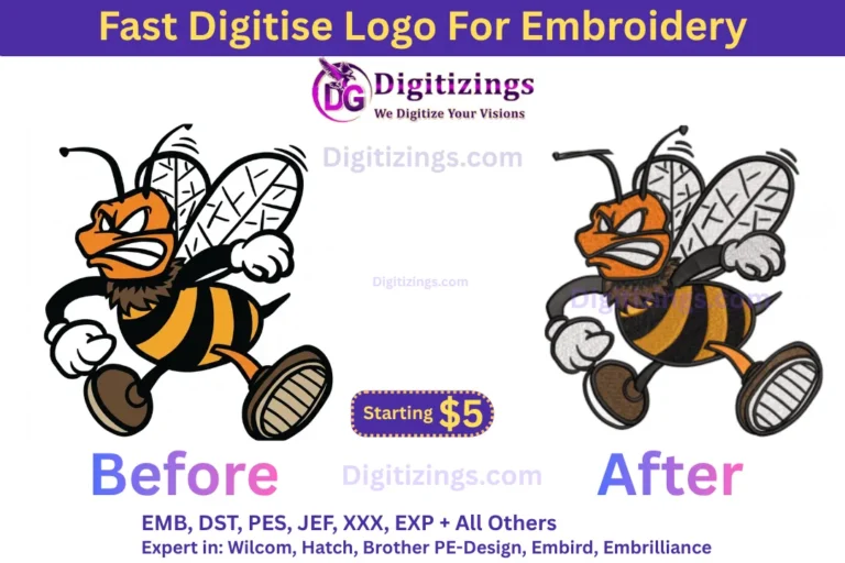 fast digitise logo for embroidery