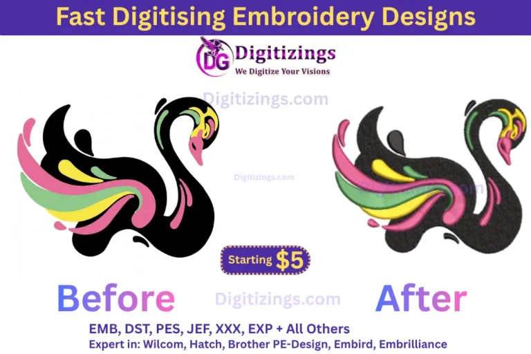 fast digitising embroidery designs