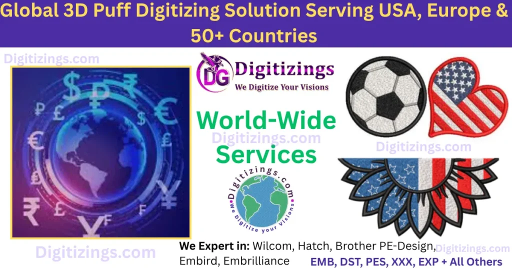 global 3d puff digitizing solution serving usa, europe, & 50+ countries