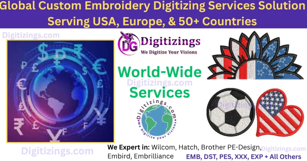 global custom embroidery digitizing services solution serving usa, europe, & 50+ countries