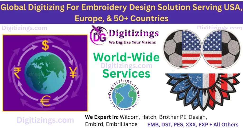 global digitizing for embroidery design solution serving usa, europe, & 50+ countries