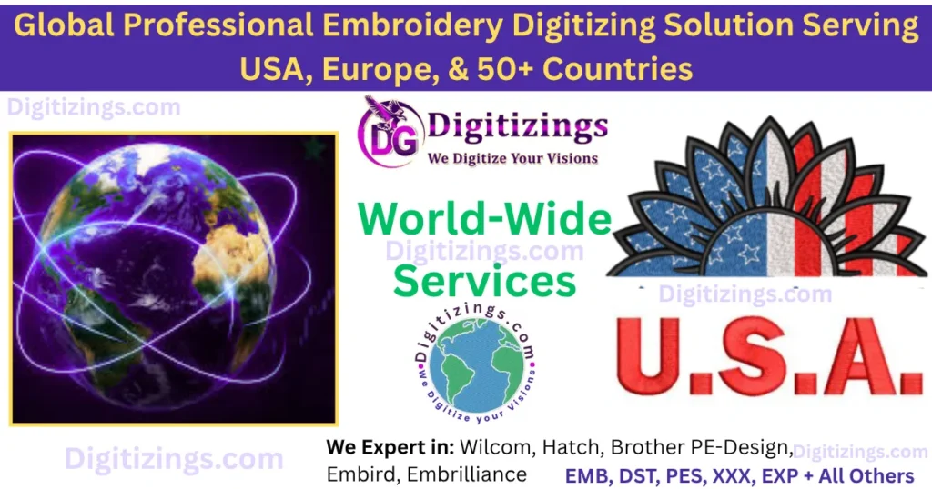 global professional embroidery digitizing solution serving usa, europe, & 50+ countries
