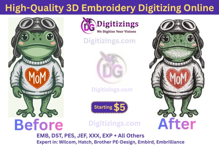 high-quality 3d embroidery digitizing online