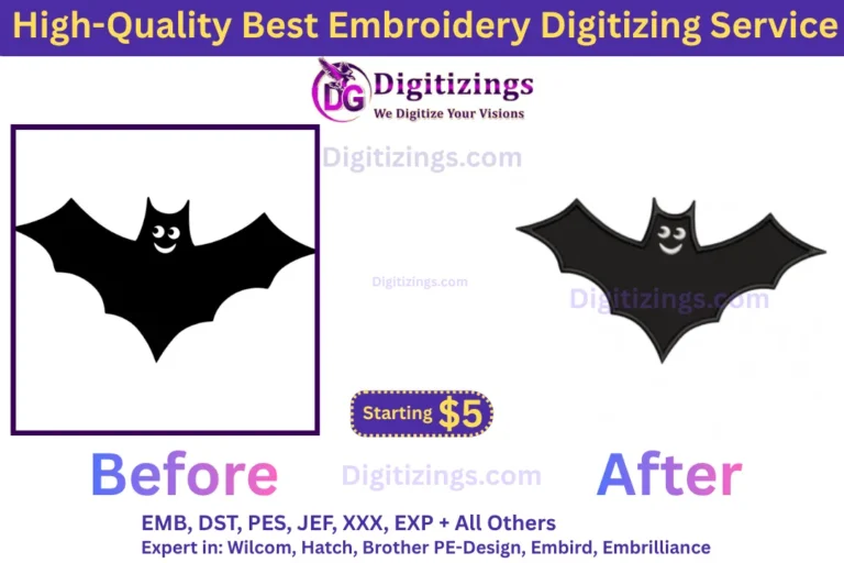 high-quality best embroidery digitizing service