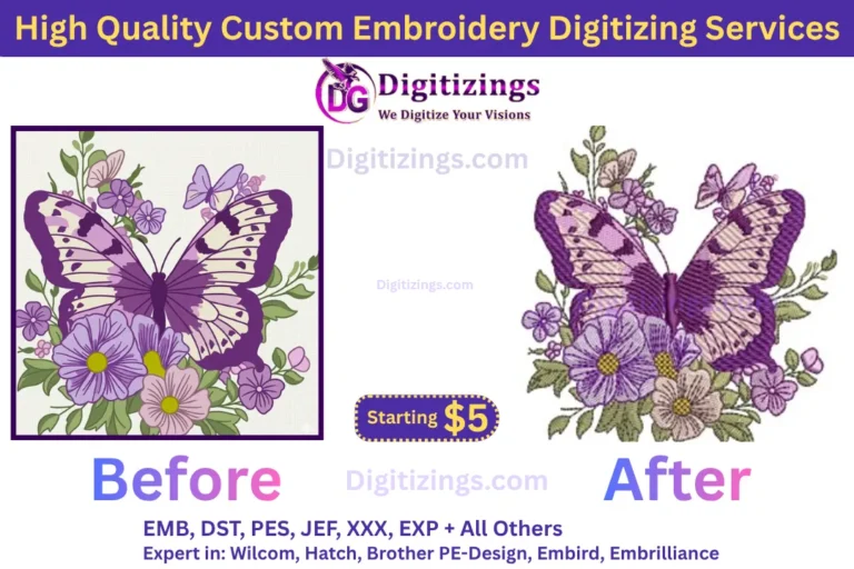 high quality custom embroidery digitizing services