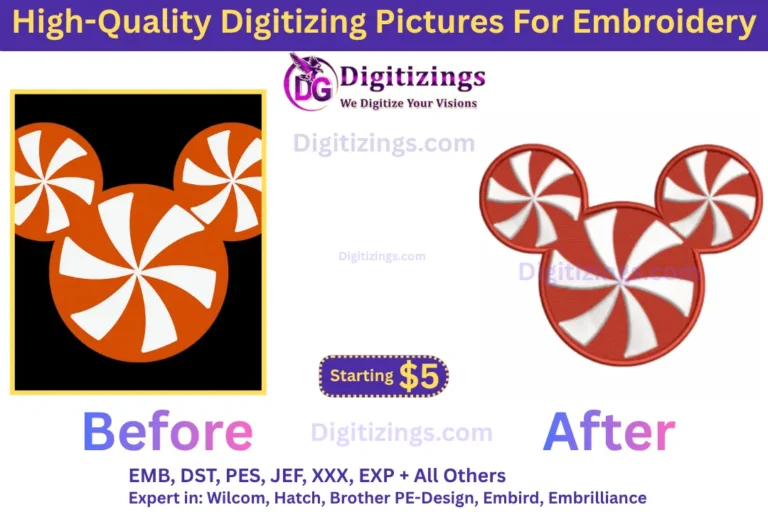 high-quality digitizing pictures for embroidery