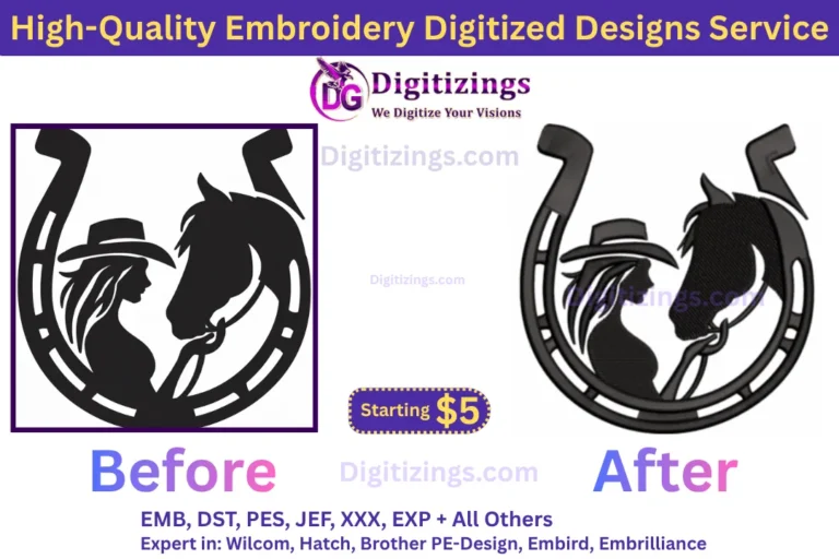 high-quality embroidery digitized designs service