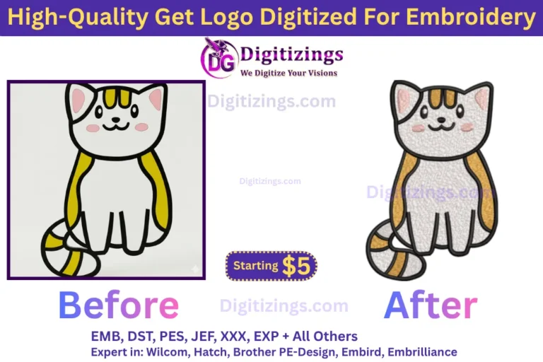 high-quality get logo digitized for embroidery