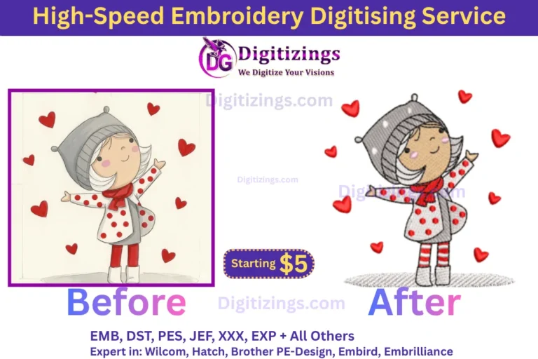 high-speed embroidery digitising service