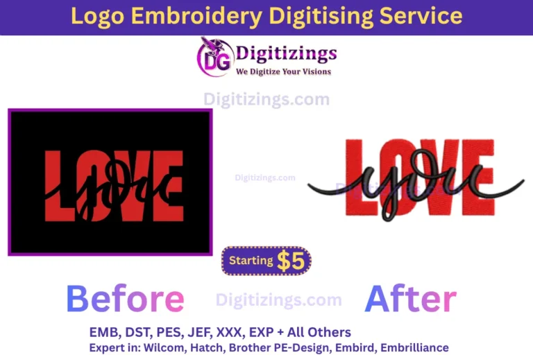 logo embroidery digitising service