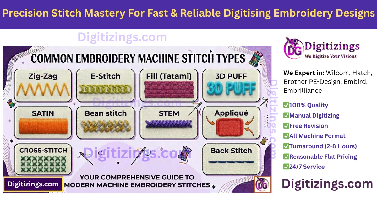 precision stitch mastery for fast & reliable digitising embroidery designs