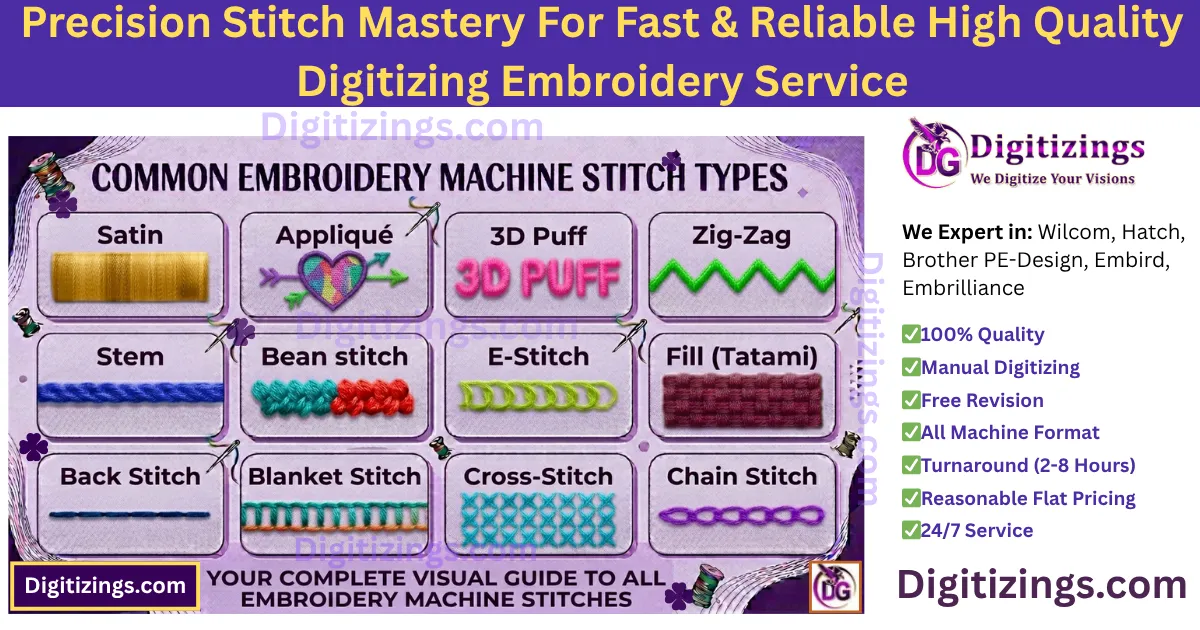 precision stitch mastery for fast & reliable high quality digitizing embroidery service