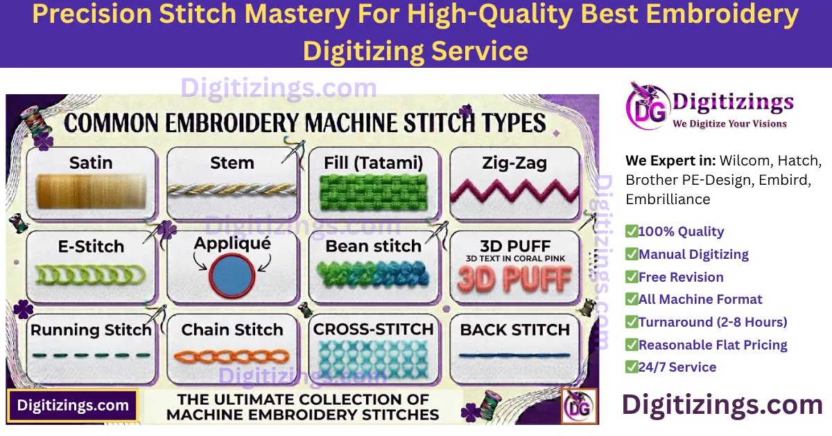 precision stitch mastery for high-quality best embroidery digitizing service
