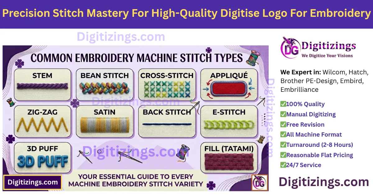 precision stitch mastery for high-quality digitise logo for embroidery