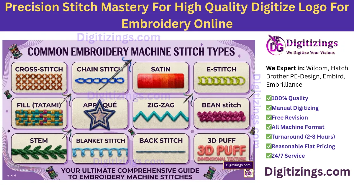 precision stitch mastery for high quality digitize logo for embroidery online