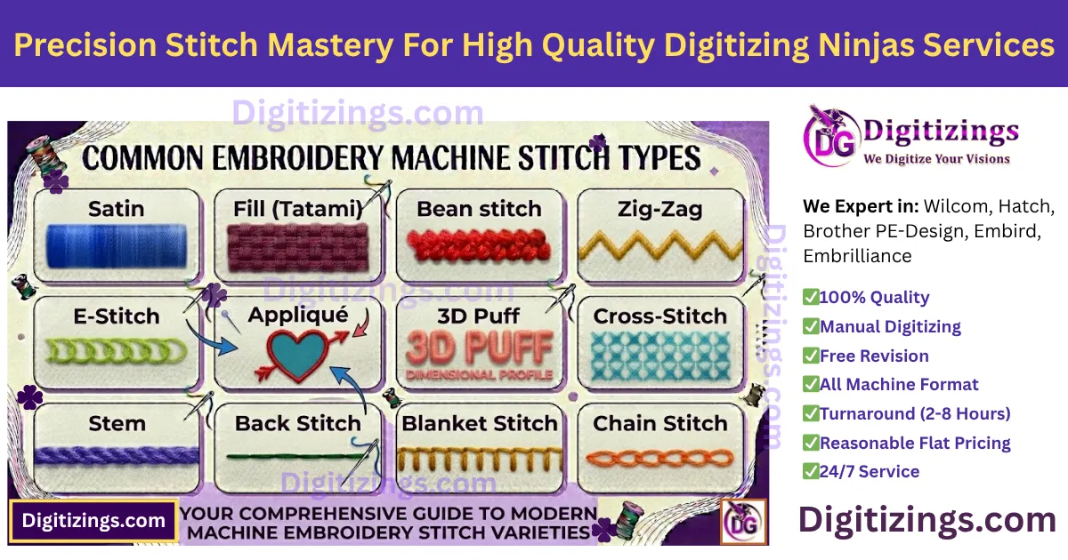 precision stitch mastery for high quality digitizing ninjas services