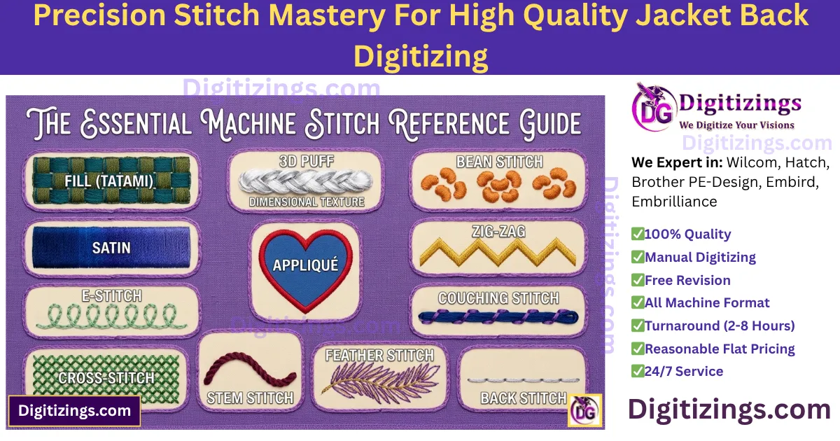precision stitch mastery for high quality jacket back digitizing