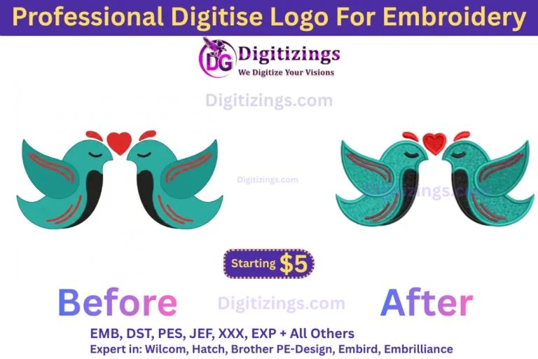 professional digitise logo for embroidery