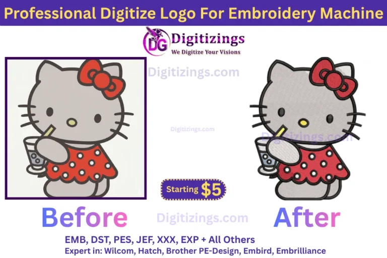 professional digitize logo for embroidery machine