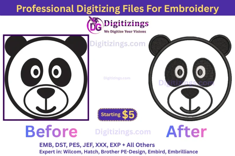 professional digitizing files for embroidery